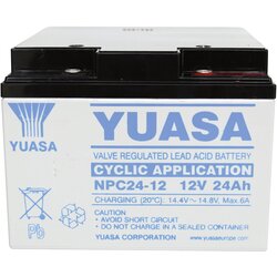 Yuasa Svinčev akumulator 12 V 24 Ah NPC24-12 svinčevo-koprenast (AGM) 175 x 125 x 166 mm M5-vijačni priklop\, brez vzdrževanja, (20438419) Cene
