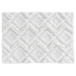 Douceur d intérieur TAPIS DE BAIN 50 x 80 CM COTON JACQUARD IKATIS BLANC/BLANC Bijela Cene