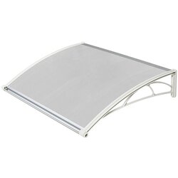 Nadstrešnica Za Vrata 82x120cm Bela Baza Ploča Providna 6mm Cene