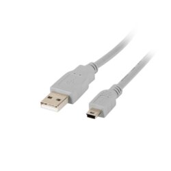 Lanberg USB kabel 2.0 macho/mini USB macho 1,8m gris, (21090722) Cene