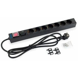 Triton Razdelilec 48cm 7x220V ALU + stikalo prenapetostna zaščita črna RAB-PD-X12-A1 Cene