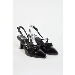Trendyol Black Patent Leather Belted Buckle Detailed Women's Heeled Shoes Cijene