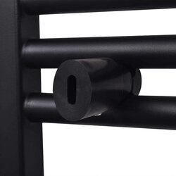 vidaXL kupaonski radijator za ručnike s prečkama zakrivljeni crni 500x764 mm Cijene