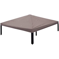 Gazebo Pokrivač Sivosmeđa 300 x 300 cm Poliester i čelik Cene