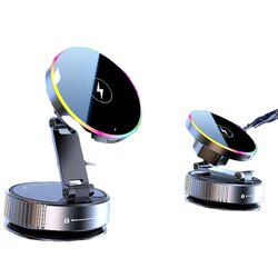  Magnetni rotacijski auto nosač sa MagSafe punjenjem za telefon i RGB svijetlom K5 Cijene