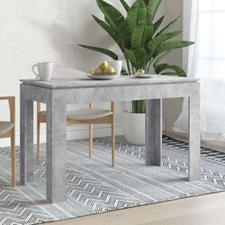 vidaXL Blagovaonski stol siva boja betona 120 x 60 x 76 cm od iverice Cijene