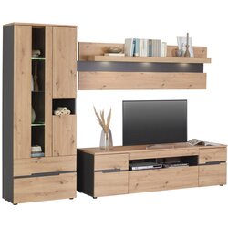 Hom`in DNEVNI REGAL, barve grafita, hrast artisan Cene