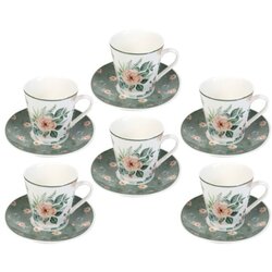 porcelan SET ZA KAFU 6_1(ZEL_CVIJECE) JH-150V-140 SIGMA Cene