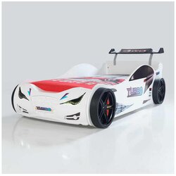 Hanah home Dječiji krevet - auto Eco 120x60​​x230cm Crni Cijene