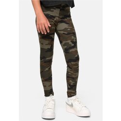 Urban Classics Kids Girls' camouflage leggings, wooden camouflage Cene