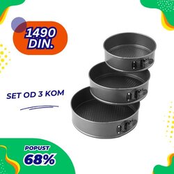 Zotrix Set od 3 karbonska kalupa sa prstenom za torte Cene