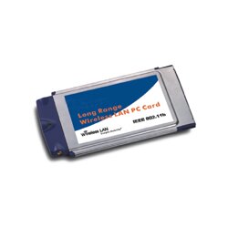 Solwise WL-0011MP+ 11Mbps PCMCIA Card w/external MMCX Connector Intersil 200mw Cene