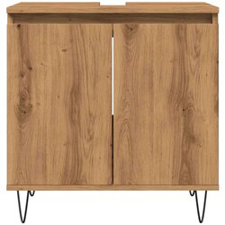 vidaXL Kopalniška omarica artisan hrast 58x33x60 cm inženirski les Cene