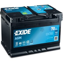Exide AKUMULATOR 70AH 760A AGM START&STOP Cene