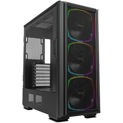 MONTECH sky two gx black tg, e-atx, mid-tower 3x 140mm argb fans Cene