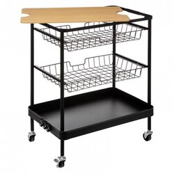 5five Five kolica kuhinjska s radnom pločom 60.5x40.5x79.5cm inox crna Cijene