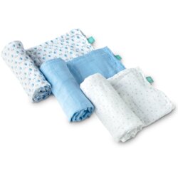 Koala Babycare® Set muslinskih tetra pelena za bebe Soft Touch 80x80 3/1 plavi Cene