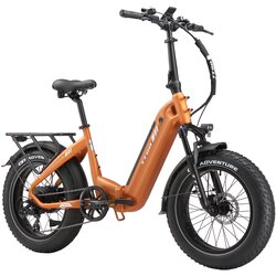 TTGO Zložljivo električno kolo F6 Boost 250W 48V 18Ah, doseg 120 km, 20” debele pnevmatike, oranžna, (5000234144) Cene