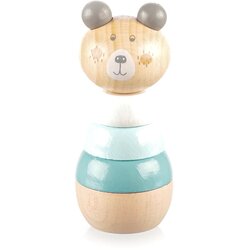 Zopa Wooden Rings Toy animal natikanka z motivom živali iz lesa Bear 1 kos Cene