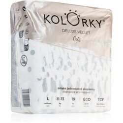 Kolorky Deluxe Velvet Dots ekološke plenice za enkratno uporabo velikost L 8-13 kg 19 kos Cene