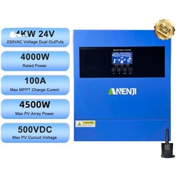 ANENJI Hibridni solarni inverter, 6200W/4000W moč, 120A/100A MPPT polnilna moč, ANJ-4000W-24V-WIFI, (5000156980) Cene