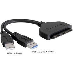 LANCOM trdi disk adapter [1x USB 3.2 gen. 1 vtič A (USB 3.0), moški konektor USB 2.0 tipa A - 1x kombiniran ženski konektor SATA, 15 + 7 polov] 0.2 m, (20410541) Cene