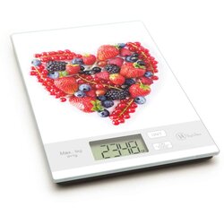 Vog und Arths Kuhinjska tehtnica z LCD zaslonom steklena s srčkom iz sadja max. 5 kg Cene