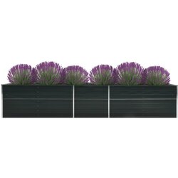 vidaXL Povišena vrtna gredica pocinčani čelik 400x80x45 cm antracit Cijene