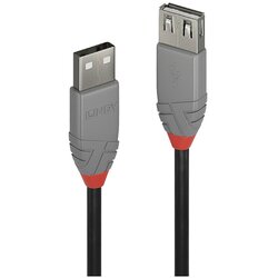 Lindy USB kabel USB 2.0 USB-A vtič\, USB-A vtičnica 0.20 m črna\, siva 36700, (20417117) Cene