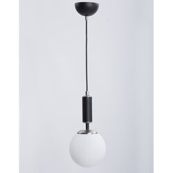 Squid Lighting bela/črna viseča svetilka s steklenim senčnikom ø 15 cm hector – Cene