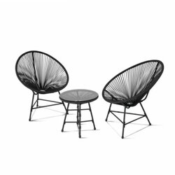 Bistro set od čelika i ratana, 3 dela Cene