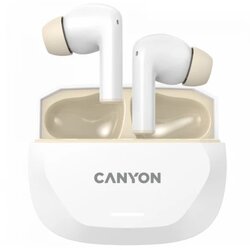 Canyon headset hexagon 7 tws anc+enc wireless charge white beige Cene