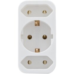 REV transition plug 2-fold + 1 Safety contact white Cene