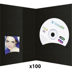 DAIBER 1x100 folders with cd archieve, 10x15, black Cene