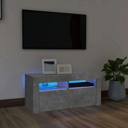 vidaXL TV ormarić s LED svjetlima siva boja betona 90 x 35 x 40 cm Cijene