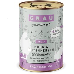 GRAU Schlemmertöpfchen brez žit 6 x 400 g - Piščanec & puranja srca Cene
