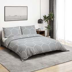 vidaXL Posteljnina siva 200x220 cm bombaž Cene
