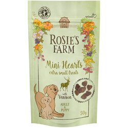 Rosie's Farm Snacks Puppy & Adult "Mini Hearts" divljač - 50 g Cene