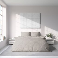 ESSENZA SLEEP 1630910 POSTELJINA GEOMETRIC LINE 200X200 CM SIVA/BIJELA Cene