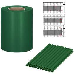springos Trak za panelno ograjo za zaščito zasebnosti 450g/m2 19cm x 35m + 20 sponk zelen Cene
