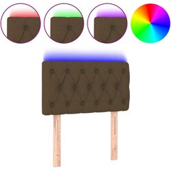 Maison Chic led posteljno vzglavje - vzglavna omarica - nočna omarica temno rjavo 80x7x78/88 cm blago, (21709539) Cene
