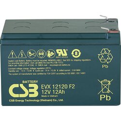 CSB Battery Svinčev akumulator 12 V 12 Ah EVX 12120 EVX12120F2 svinčeno-koprenasti (AGM) (ŠxVxG) 151 x 100 x 98mm ploščati vtič 6.35mm stabilni cikli,, (20438618) Cene