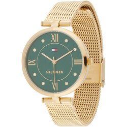 Tommy Hilfiger Analogni sat 'ELLA' morsko plava / zlatna / tamno zelena / crvena Cene