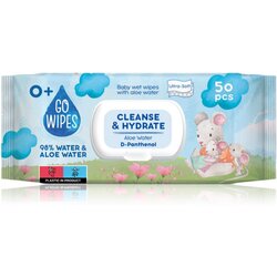 GOWipes Cleanse & Hydrate dječje nježne vlažne maramice za osjetljivu kožu aloe vera 0+ 50 kom Cijene