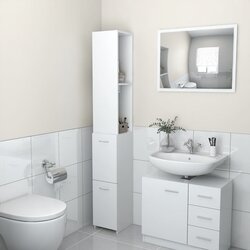 vidaXL Kupaonski ormarić bijeli 25 x 25 x 170 cm od iverice Cijene