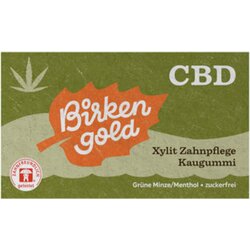 Birkengold CBD Xylitol Dental Care žvakaća guma za njegu zubi - zelena metvica/mentol - 17 g Cene
