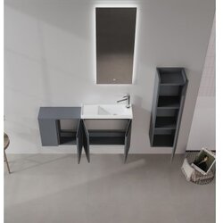 Hanah home Kupatilski ormarić sa umivaonikom i ogledalom (2 komada) Perla 110 341 Cene