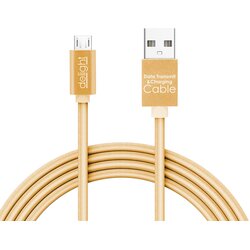 Delight podatkovni kabel - microusb - z led lučko - zlat - 1 m Cene