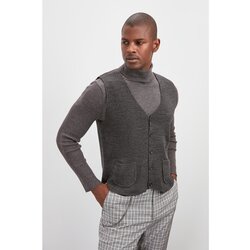 Trendyol Anthracite Men's Slim Fit Pocket Waistcoat Cijene