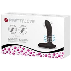 Pretty Love 2019 Anal Stimulator with Rolling Beads Black Cene